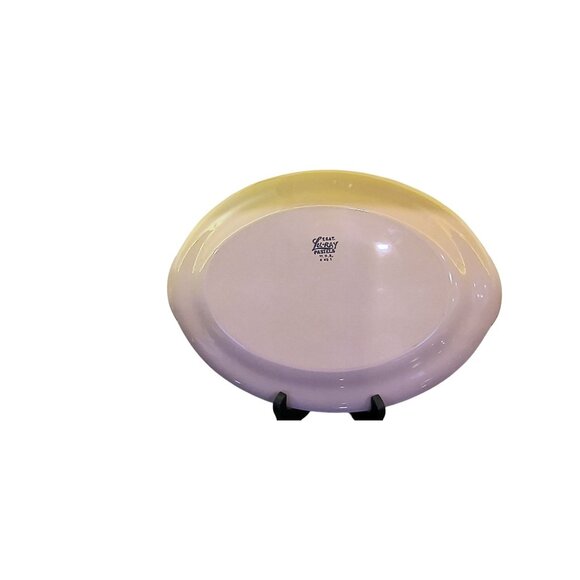 Lu-Ray Pastels Oval Platter 13.75" Pink Vintage T.S.&T. Collectible Tableware US - Picture 2 of 5